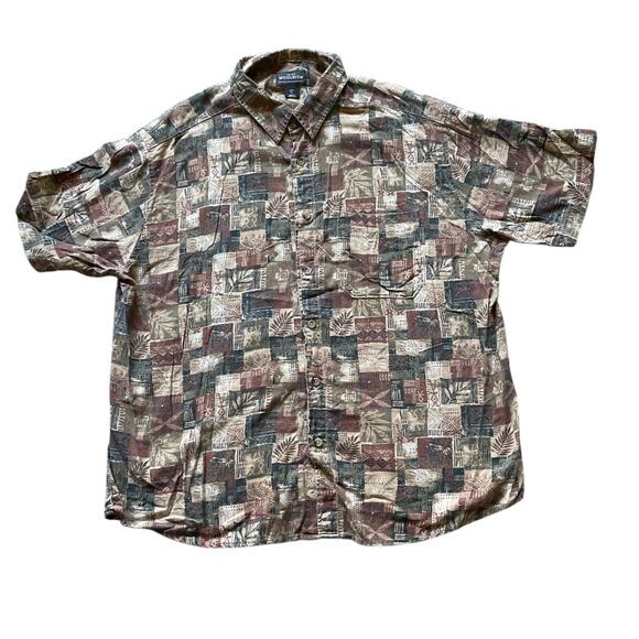 Woolrich Mens/teen Paprika Primitive Block Casual Button Down Size XL Natural - Picture 7 of 7